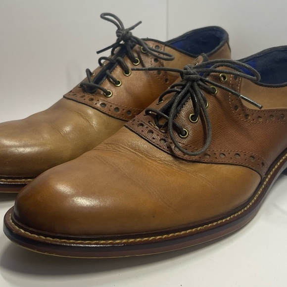 Winthrop Phillips Brown Leather Brogue Oxford Shoes 104120 Men’s Size 8 - Picture 8 of 9